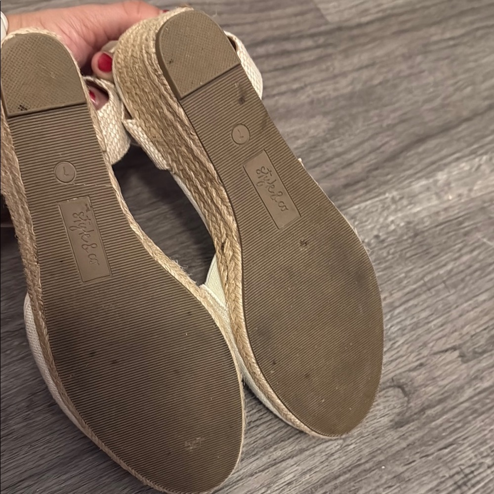 Style & Co Cream Tan Espadrilles Ankle Strap - Picture 4 of 4